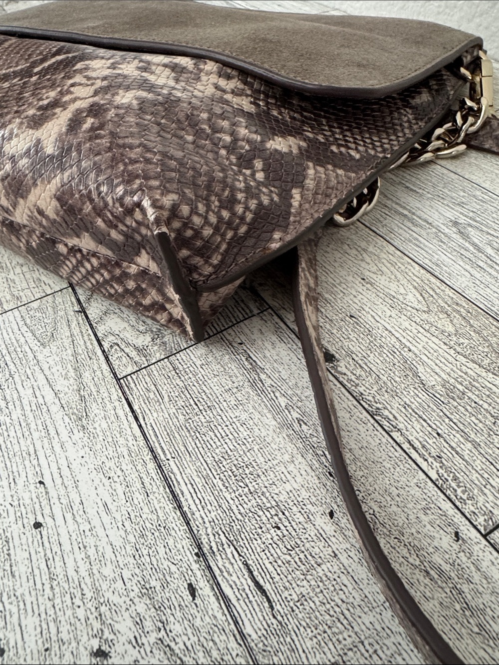 Elaine Turner Jax Leather Snake Print Bag NWT - Picture 5 of 11